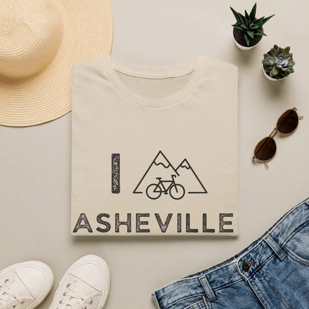 I (Mountain) Bike Asheville // Unisex Softstyle T-Shirt
