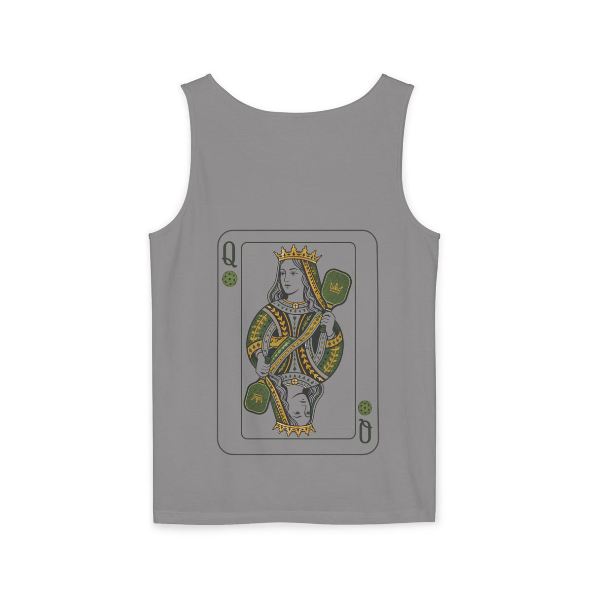 Pickleball - Queen of the Court - Vintage Playing Card - Tank Top — Graphic Tank