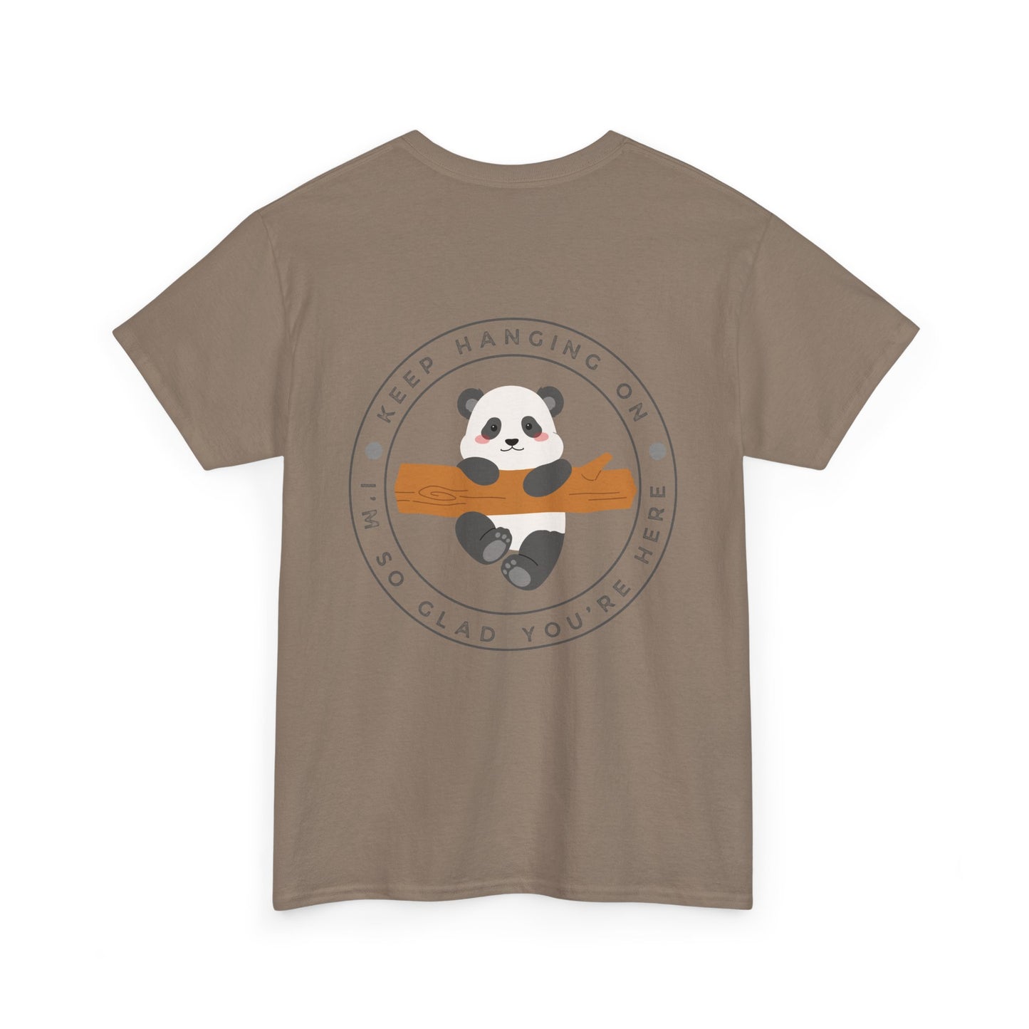 Keep Hangin' On - Panda // Unisex Heavy Cotton Tee -Vibes Graphic Shirt