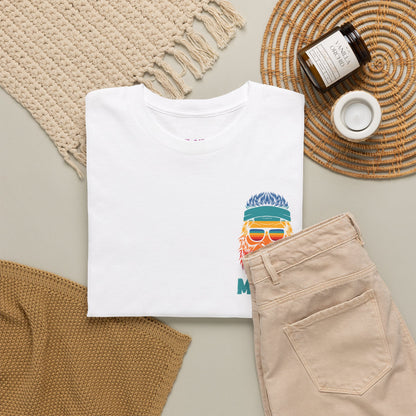 Bigfoot Mood - Pocket Placement // Retro Mood Unisex Heavy Cotton Tee - Colorful Graphic T-Shirt