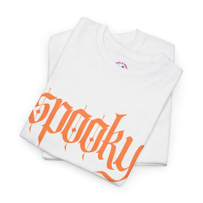 Spooky Unisex Heavy Cotton Tee, Halloween Shirt, Cute Fall T-Shirt, Casual Wear, Gift for Friends, Seasonal Apparel