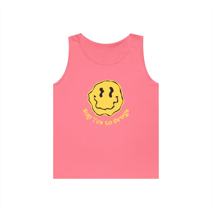 "Say Yes to Drugs" Smiley Graphic // Unisex Heavy Cotton Tank Top