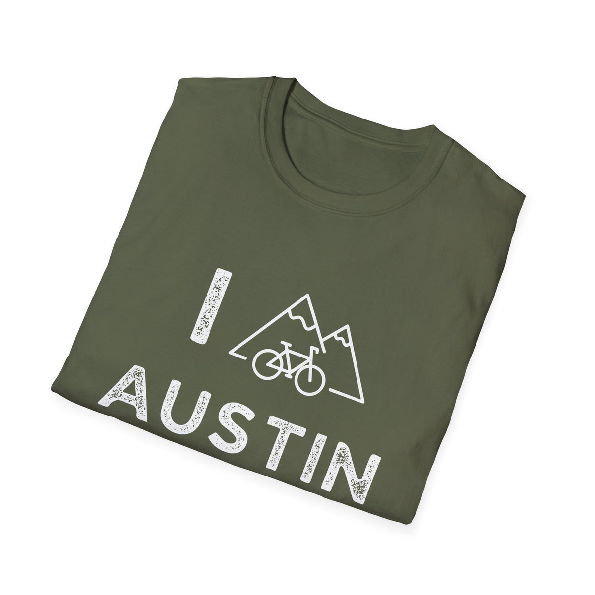 I (Mountain) Bike Austin // Unisex Softstyle T-Shirt