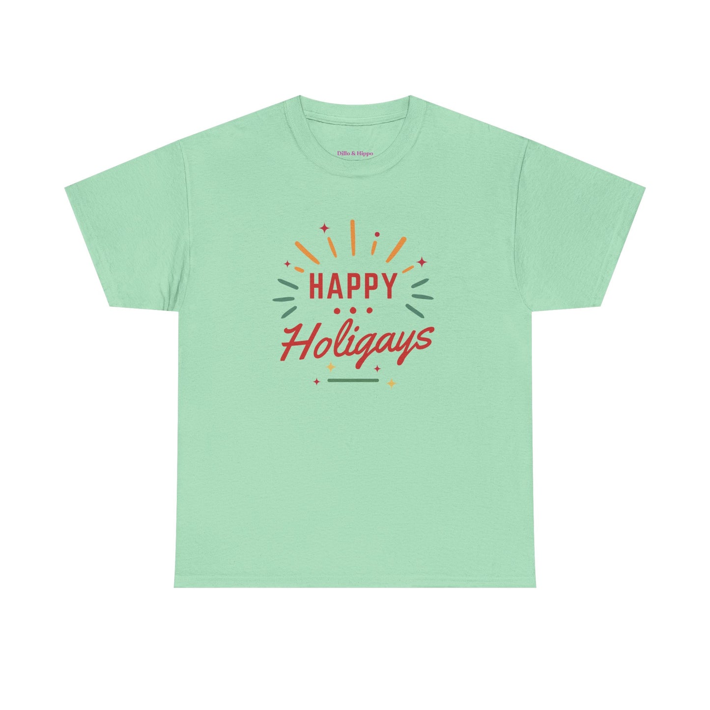 Happy Holigays Simple Unisex Heavy Cotton Tee