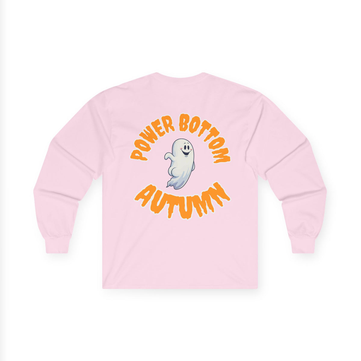 Power Bottom Autumn - White Ghost // Unisex Ghostly Vibes Long Sleeve Tee