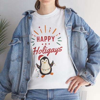 Happy Holigay Penguin Unisex Heavy Cotton Tee