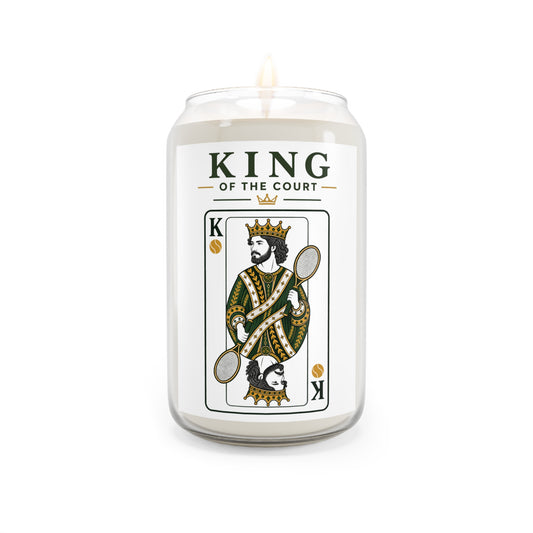 Tennis- King of the Court - Vintage Playing Card -  Scented Soy Candle — 13.75 oz