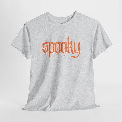 Spooky Unisex Heavy Cotton Tee, Halloween Shirt, Cute Fall T-Shirt, Casual Wear, Gift for Friends, Seasonal Apparel
