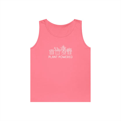 Plant Powered // Unisex Heavy Cotton Tank Top - Eco-Friendly Apparel
