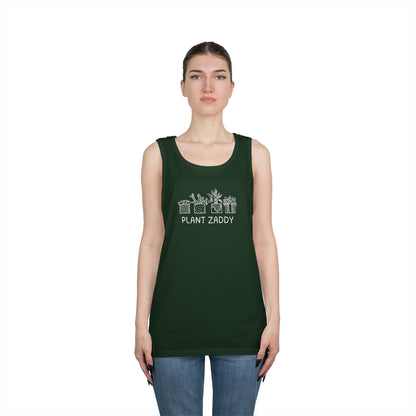 Plant Zaddy Unisex Heavy Cotton Tank Top - Perfect for Plant Lovers