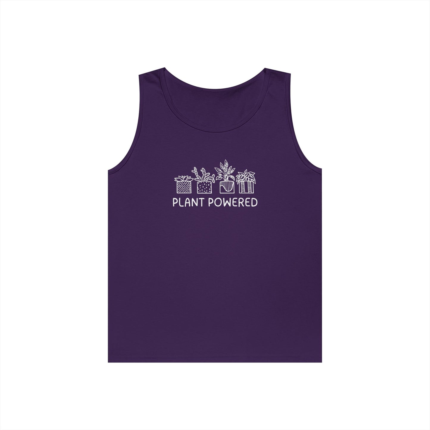 Plant Powered // Unisex Heavy Cotton Tank Top - Eco-Friendly Apparel