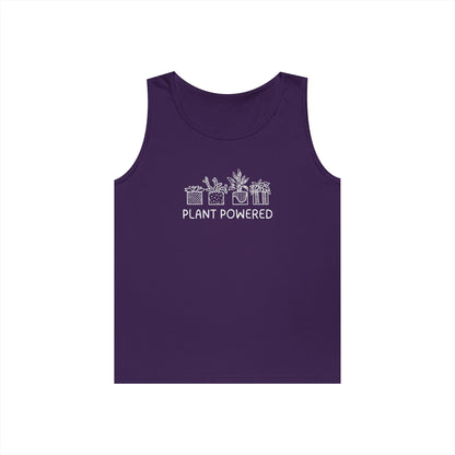 Plant Powered // Unisex Heavy Cotton Tank Top - Eco-Friendly Apparel
