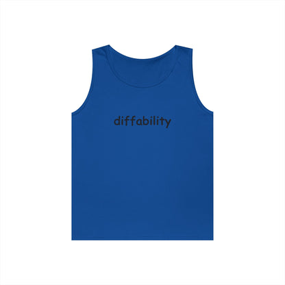 Diffability // Unisex Heavy Cotton Tank Top