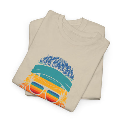 Bigfoot Mood // Retro Mood Unisex Heavy Cotton Tee - Colorful Graphic T-Shirt