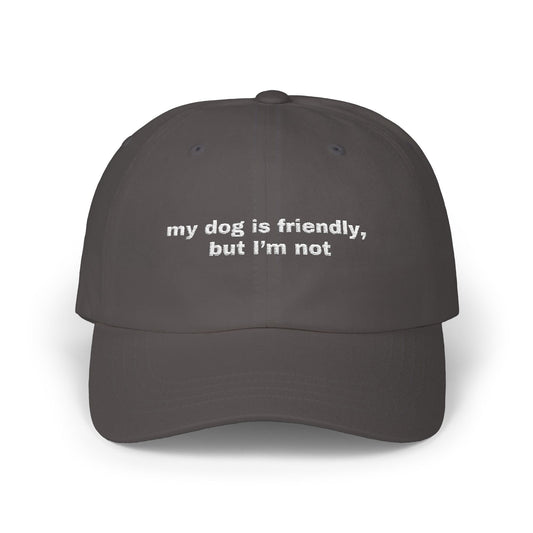 My dog is friendly, but I'm not // Classic Dad Cap