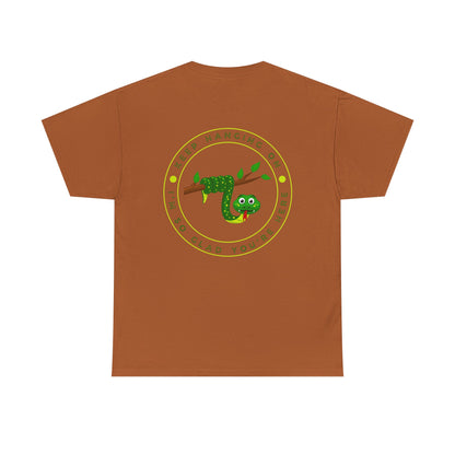 Keep Hanging On - Snake // Unisex Heavy Cotton Tee - Positive Message T-Shirt