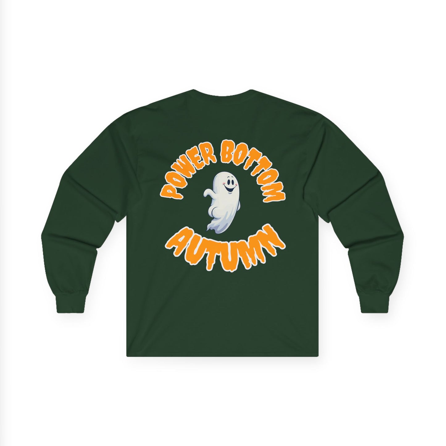 Power Bottom Autumn - White Ghost // Unisex Ghostly Vibes Long Sleeve Tee