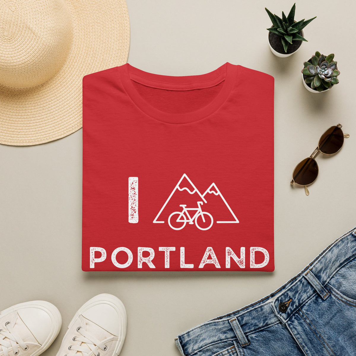 I (Mountain) Bike Portland // Unisex Softstyle T-Shirt