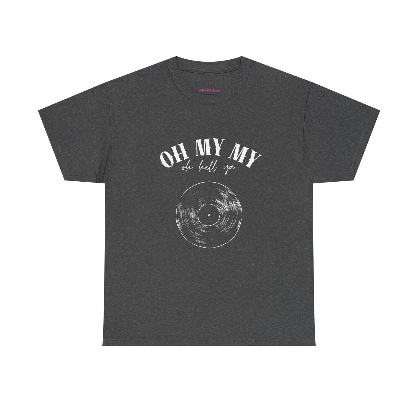 Oh My My Vintage Vinyl Graphic // Unisex Heavy Cotton Tee - Perfect for Music Lovers