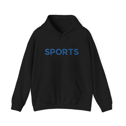 Sports // Unisex Heavy Blend™ Hooded Sweatshirt - Blue Text