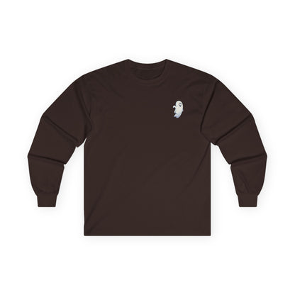 Power Bottom Autumn - White Ghost // Unisex Ghostly Vibes Long Sleeve Tee