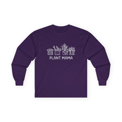 Plant Mama // Long Sleeve Tee - Unisex Cotton Shirt for Plant Lovers