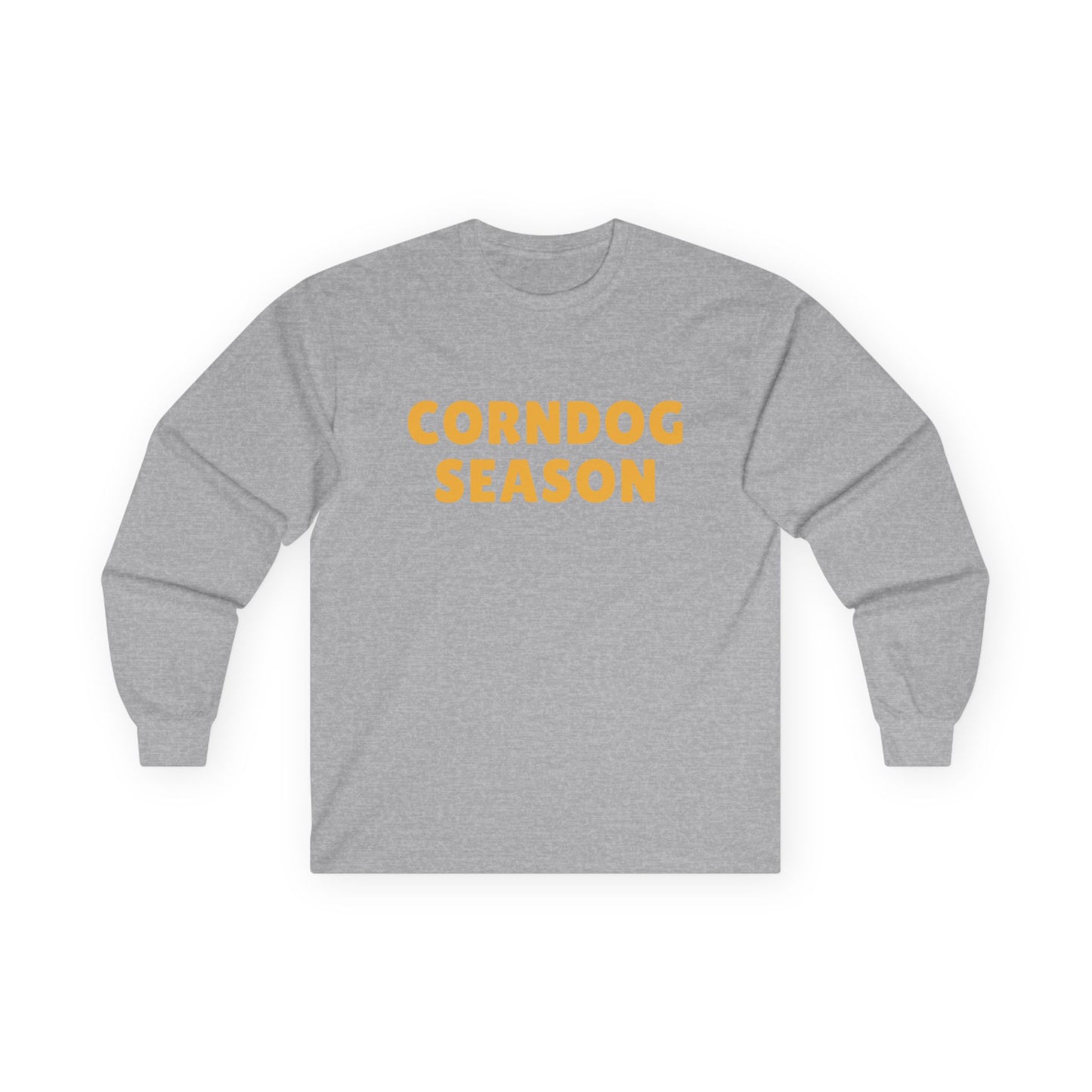 Corndog Season // Long Sleeve Tee - Fun Unisex Apparel for Food Lovers