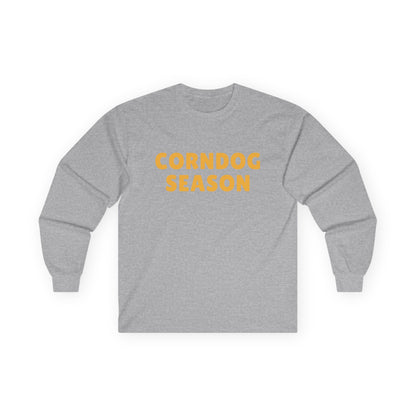 Corndog Season // Long Sleeve Tee - Fun Unisex Apparel for Food Lovers