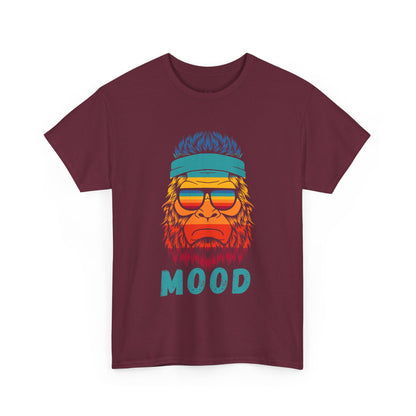 Bigfoot Mood // Retro Mood Unisex Heavy Cotton Tee - Colorful Graphic T-Shirt