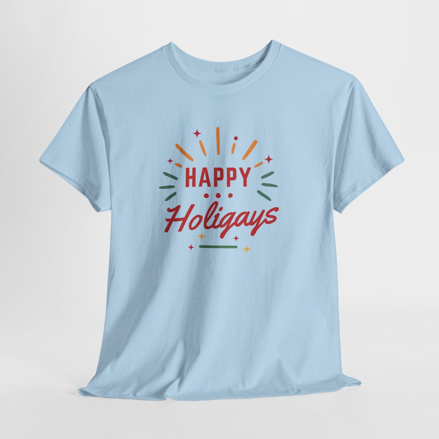 Happy Holigays Simple Unisex Heavy Cotton Tee