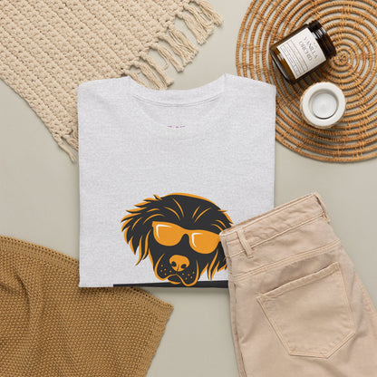 Golden Retriever with Sign //  Unisex Heavy Cotton Tee