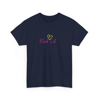 Black Cat Seeking My Golden Retriever // Unisex Heavy Cotton Tee - Relationship Dynamics