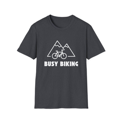 Busy (Mountain) Biking // Unisex Softstyle T-Shirt