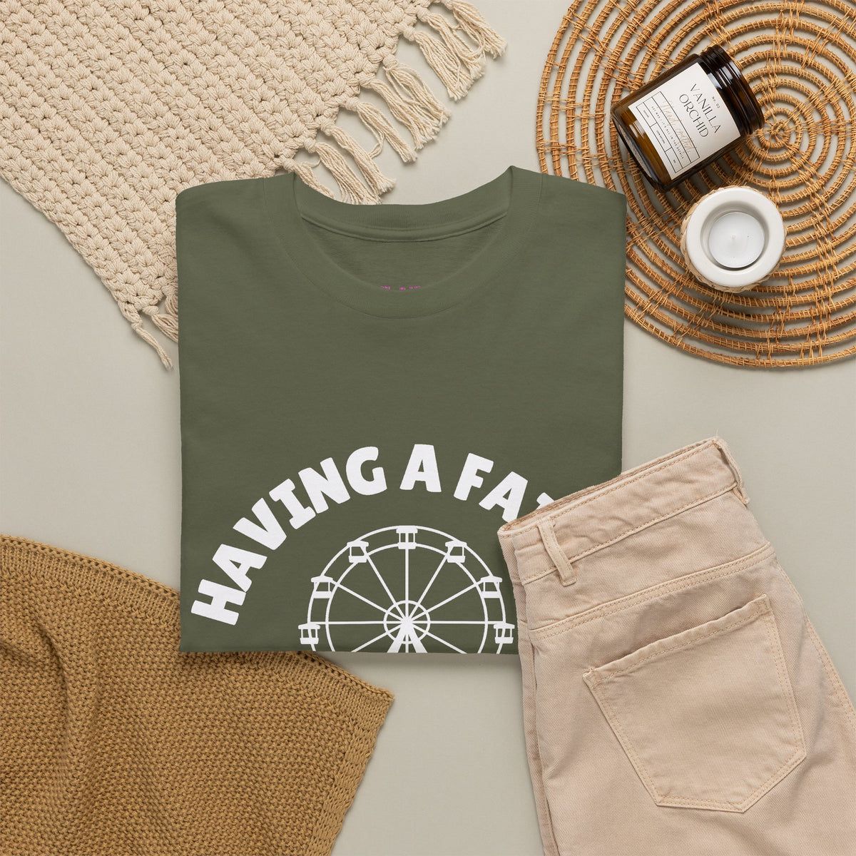 Having A Fairly Good Time // Ferris Wheel Good Time Punny Unisex Heavy Cotton Tee