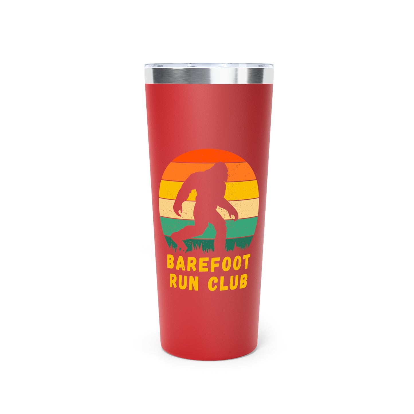 Barefoot Run Club // Copper Vacuum Insulated Tumbler, 22oz - Blue Text