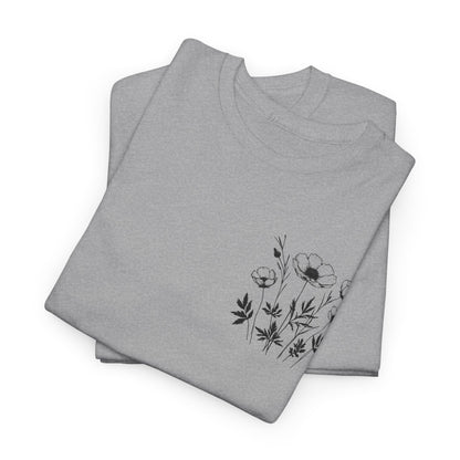We're Rooting For You - Flowers // Unisex Heavy Cotton Tee - Perfect for Everyday Comfort