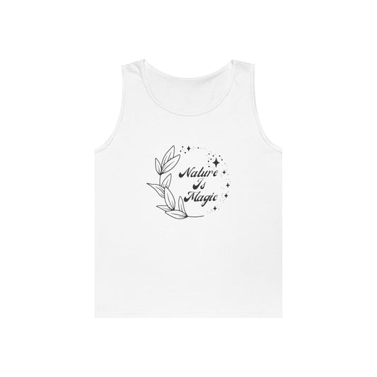 Nature is Magic // Unisex Heavy Cotton Tank Top -  Design for Outdoor Lovers
