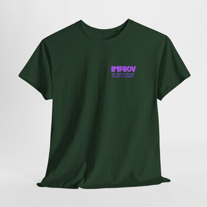Improv, Multi Color "Yes, And" Double-sided // Colorful Affirmation Unisex Heavy Cotton Tee