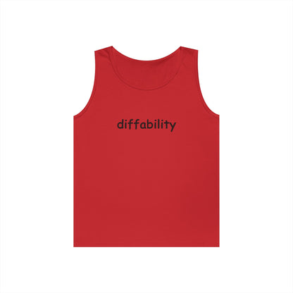 Diffability // Unisex Heavy Cotton Tank Top
