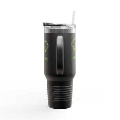Zero Zero Two // Insulated Travel Mug, 40oz - Blue Text