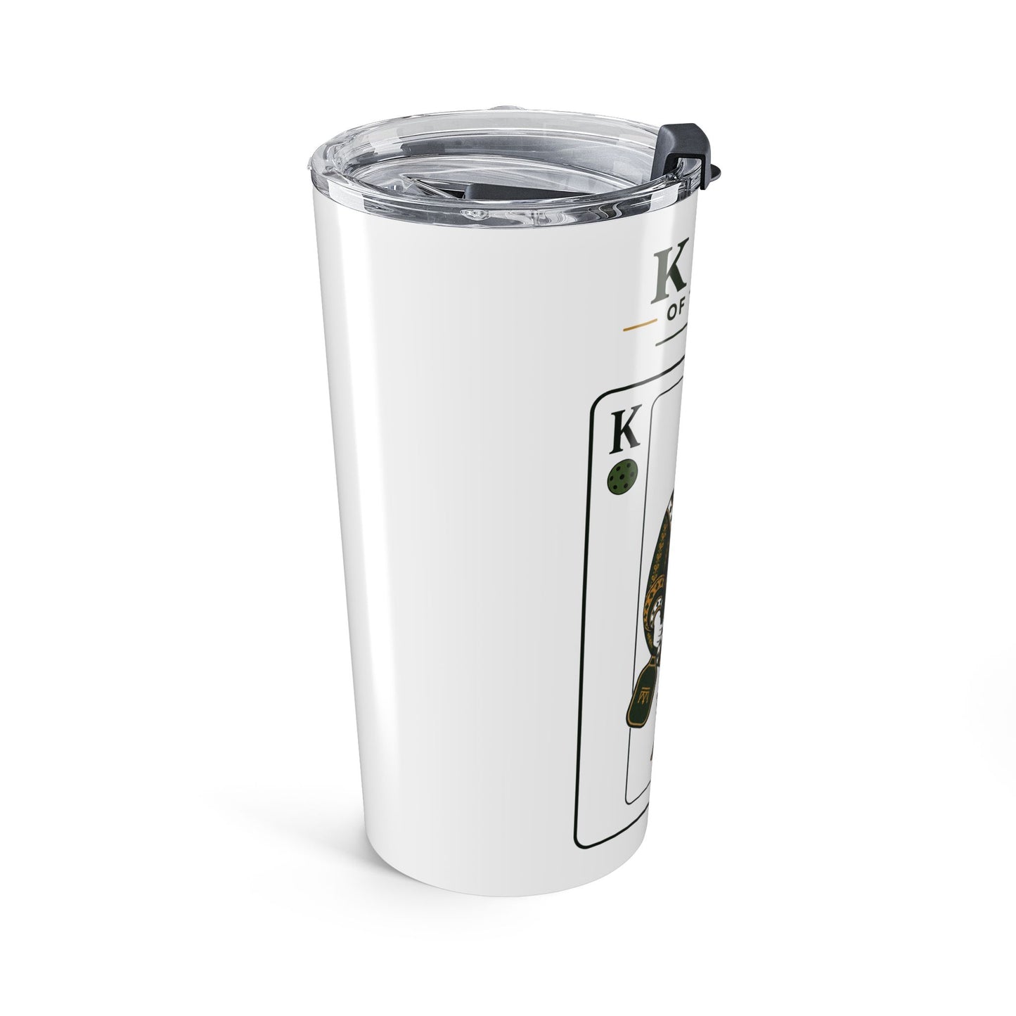 Pickleball - King of the Court - Vintage Playing Card - Tumbler - 20oz Insulated Travel Cup