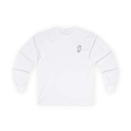 Power Bottom Autumn - White Ghost // Unisex Ghostly Vibes Long Sleeve Tee