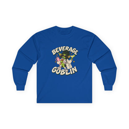 Beverage Goblin Long Sleeve T-Shirt — Cute Retro Drink Lover Tee