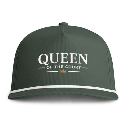 Queen of the Court Rope Cap – Cream Embroidery