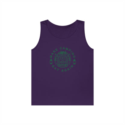 Make Camping Gay Again // Unisex Heavy Cotton Tank Top - Pride Outdoor Apparel