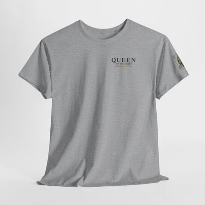 Tennis - Queen of the Court - Sleeve Print Vintage Playing Card Graphic T-Shirt