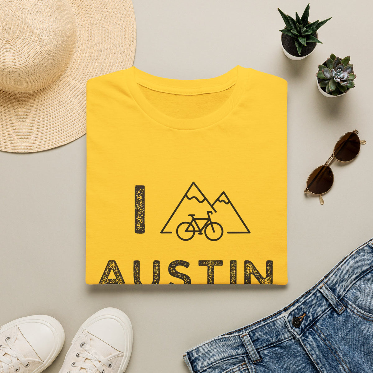 I (Mountain) Bike Austin // Unisex Softstyle T-Shirt