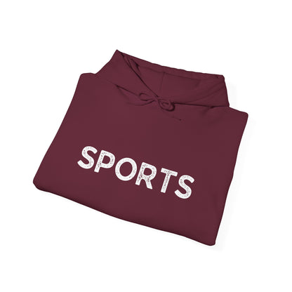 Sports // Unisex Heavy Blend™ Hooded Sweatshirt - White Text