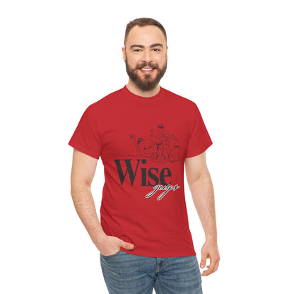 Wise Guys Unisex Heavy Cotton Tee - Stylish Graphic Tee for Casual Wear