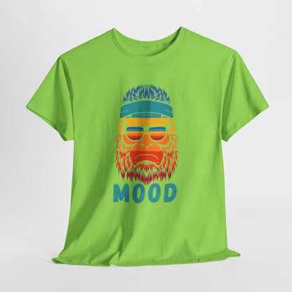 Bigfoot Mood // Retro Mood Unisex Heavy Cotton Tee - Colorful Graphic T-Shirt